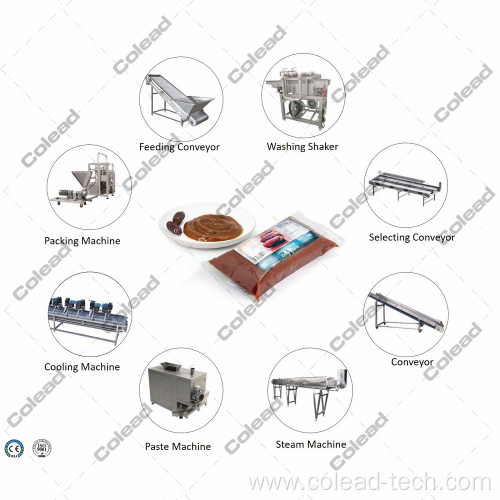 Palm dates paste processing line